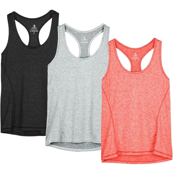 Icyzone Women's Racerback Workout Athletic Running Tank Tops - Picture 1 of 1